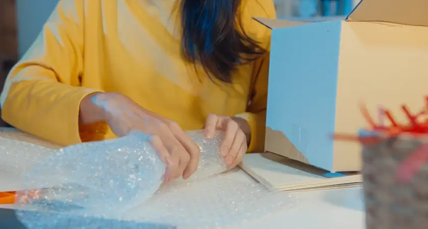 Carefully Wrapping a Fragile Item