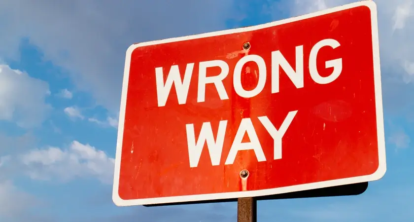 Wrong Way Sign