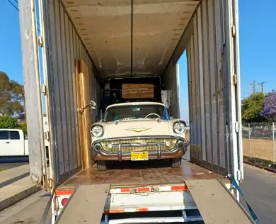 1957 Chevy in a Walsh trailer