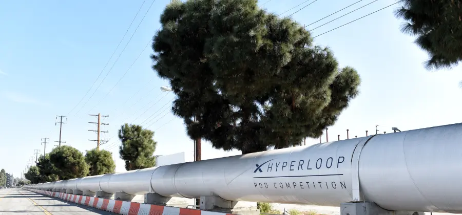 A long Hyperloop test track tube in Hawthorne