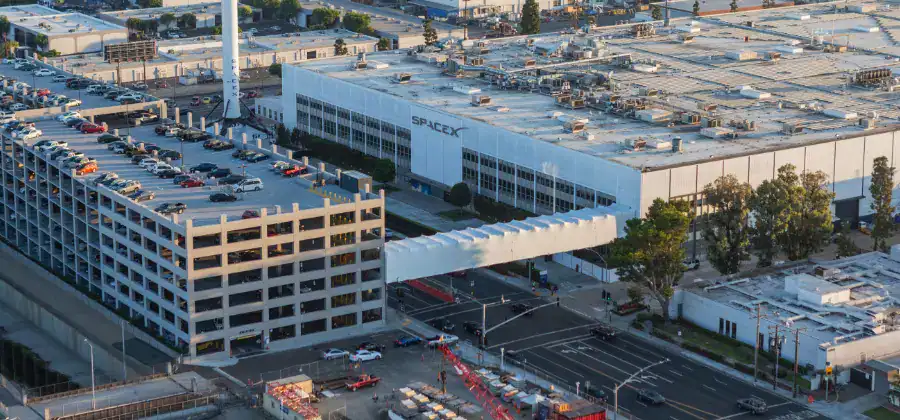 The SpaceX building in Hawthorne