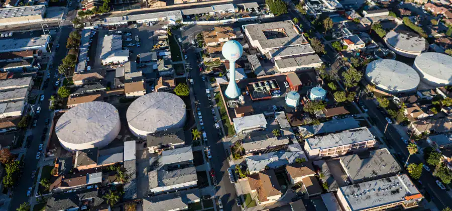 Downtown Hawthorne from the air